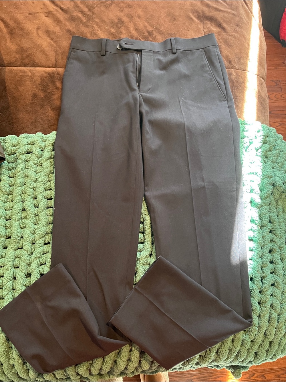 Men's navy Dress Pants - Classic skinny fit Straight leg